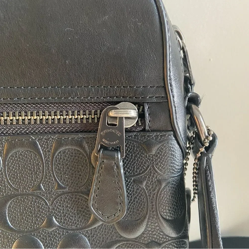 Coach Men Houston Flight bag in signature/crossbody bag/messenger bag